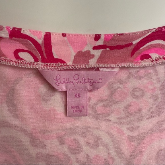 Lilly Pulitzer Karlie Wrap Romper in Pink Pout‎ Mango Salsa - Picture 12 of 13